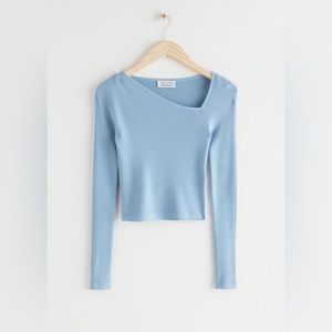 & Other Stories Fitted Crop Asymmetrical Top